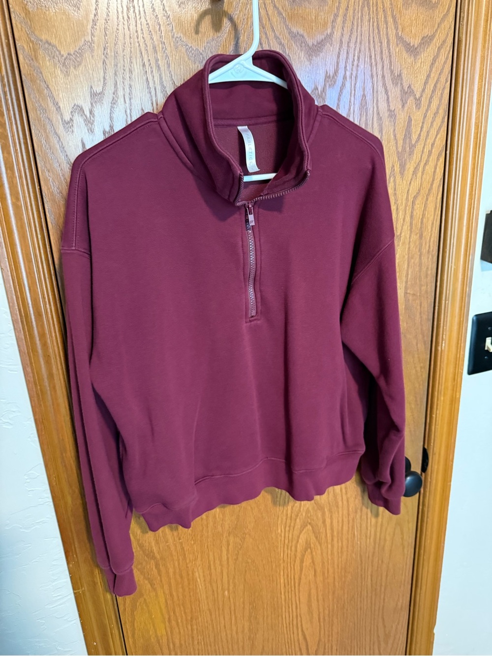 Fabletics Half-Zip Pullover Jacket - Burgundy